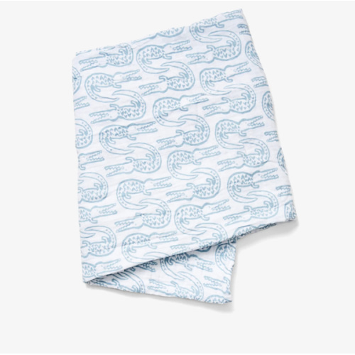 Swaddle - Alligator in Bay Blue | Lewis