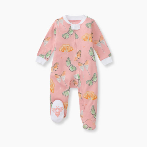 Burt's Bees Baby Organic Cotton 2 Pack Sleep & Play Footed - Desert Moths, 3-6 M