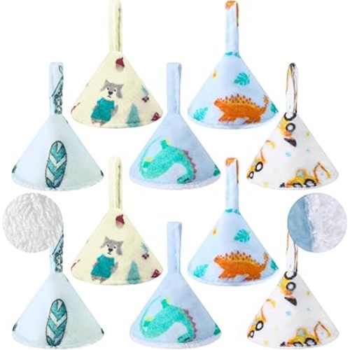 Suhine 10 Pcs Baby Boy Pee Shield Diaper Changing Accessory Reusable Pee Covers Baby Boy Cap for Newborn Boys(Cute)