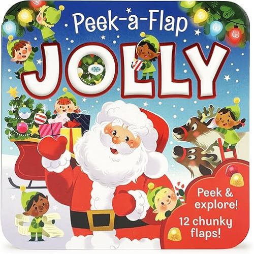 Peek-a-Flap Jolly, Christmas Board Book