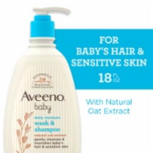 Aveeno Baby Daily Moisture Body Wash & Shampoo Oat Extract, 18 fl oz