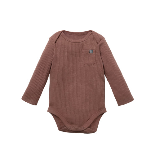 Modern Moments by Gerber Baby Neutral Organic Long Sleeve Bodysuit, 0/3 Months - 24 Months