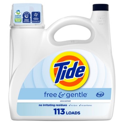 Tide Free & Gentle HE Compatible Liquid Laundry Detergent Soap - 149 fl oz