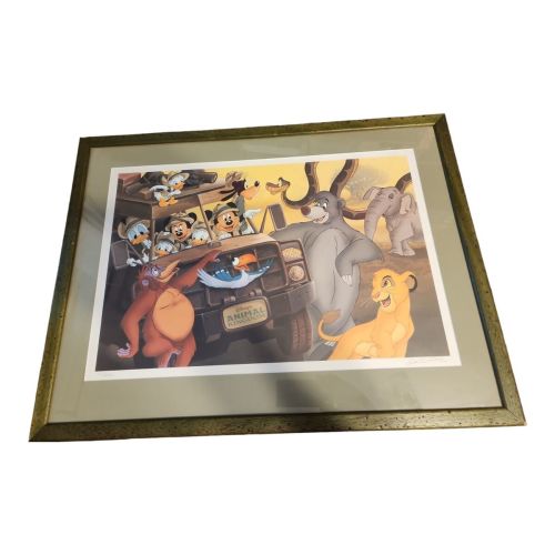 DISNEY ANIMAL KINGDOM LITHO - GOIN&#039; WILD WITH THE DISNEY GANG BY DON WILLIAMS