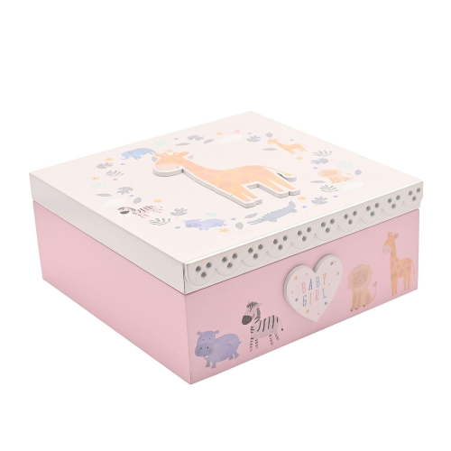 Petit Cheri Giraffe Keepsake Box - Baby Girl