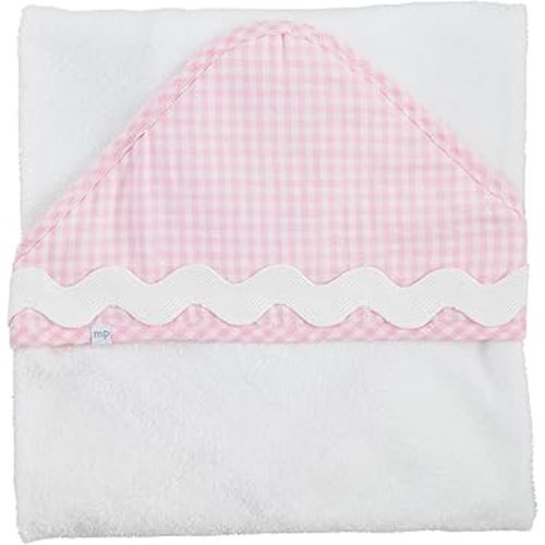 Mud Pie Children's Pink Gingham Hooded Towel