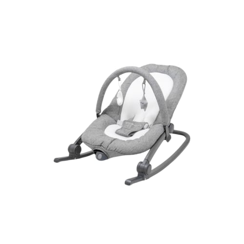 Baby Delight Aura Deluxe | Portable Baby Bouncer for Infants | Baby Rocker | Quilted Charcoal Tweed