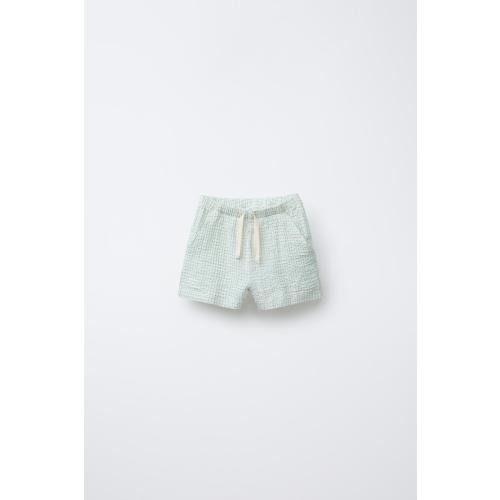 PLAID TEXTURED SHORTS - Oyster-white | ZARA United States
