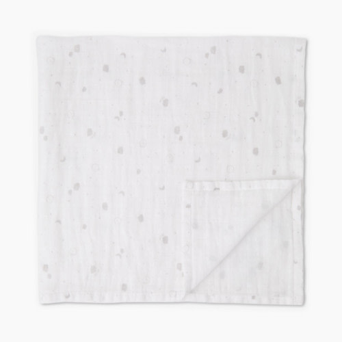 MORI Pre-Washed Burp Cloth & Muslin Swaddle - White, Large