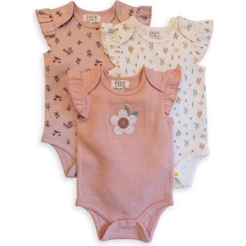JOY JUST ORGANIC YOU Assorted 3-Pack Organic Cotton Bodysuits | Nordstromrack