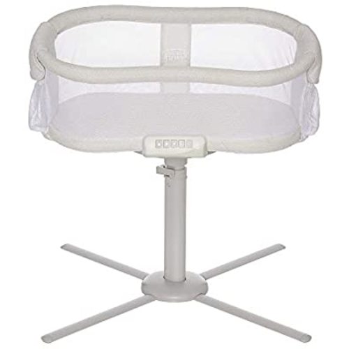 HALO BassiNest Swivel Sleeper, Bedside Bassinet, Soothing Center with Nightlight, Vibration and Sound, Premiere Series, Pebble