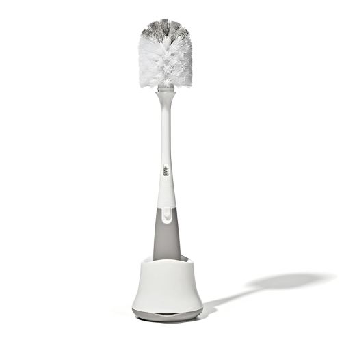 OXO Tot Bottle Brush with Nipple Cleaner and Stand, Gray