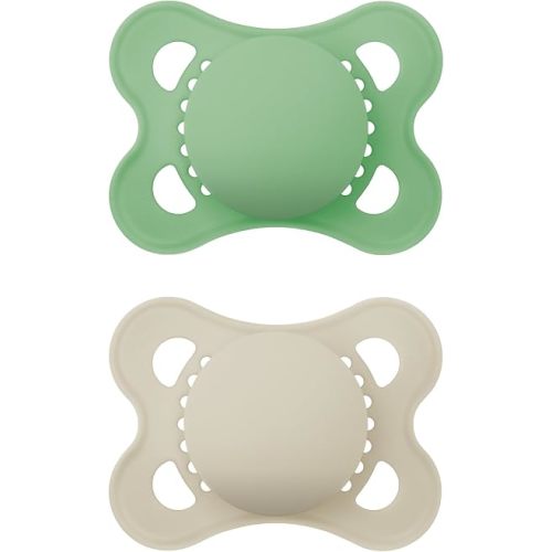 MAM Original Matte Baby Pacifier, Nipple Shape Helps Promote Healthy Oral Development, Sterilizer Case, 2 Pack, 0-6 Months, Unisex,2 Count (Pack of 1)
