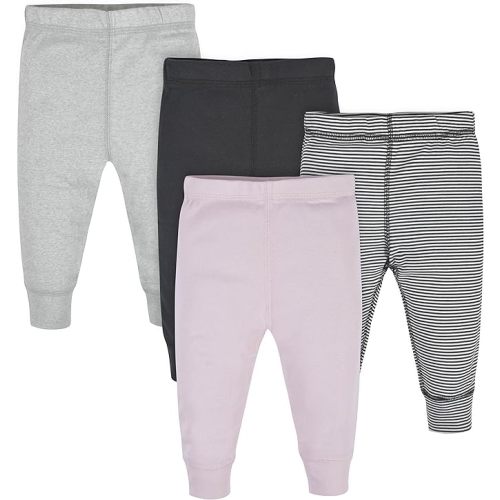 Gerber Baby-Girls Multi-Pack Active Pants Set - 3-6 Months - Pink Stripe