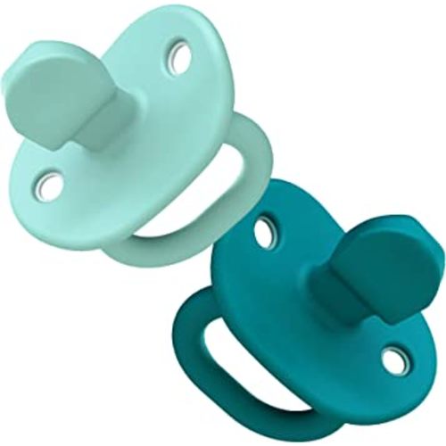 Boon JEWL Orthodontic Silicone Pacifier - Stage 3 - Blue (2pk) Toys for Babies