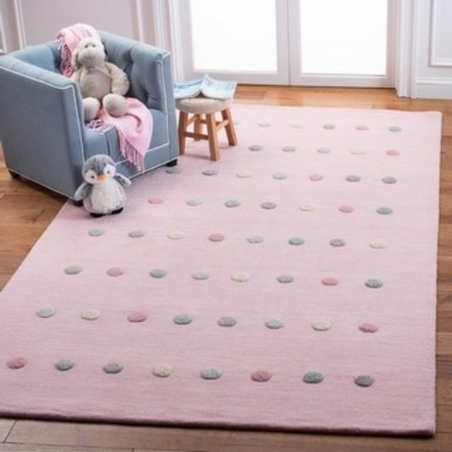 SAFAVIEH Kids Jayshree Polka Dot Wool Rug - Blue, 8x10