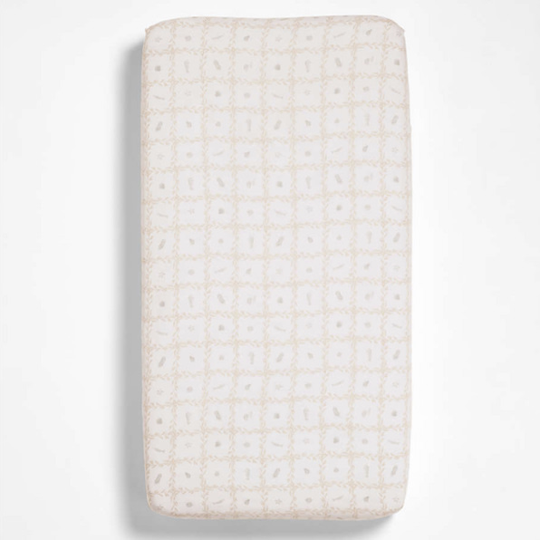 Lulot Green Seasape Supersoft 100% Organic Cotton Baby Crib Fitted Sheet by Jake Arnold
