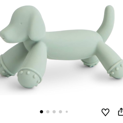 mushie Silicone Baby Teether Toy | Dog Figurine Teether