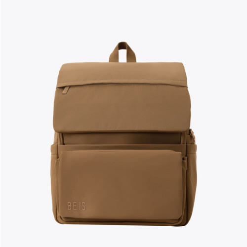 BÉIS 'The Ultimate Diaper Backpack' in Camel - Diaper Bag Backpack in Camel Brown