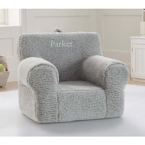 Oversized Anywhere Chair®, Gray Cozy Sherpa Slipcover Only