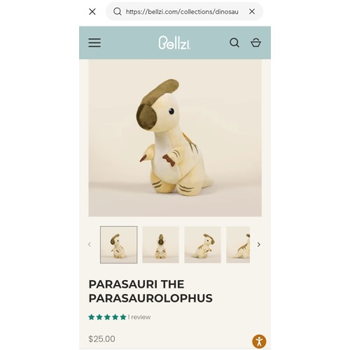 Parasauri the Parasaurolophus - Dinosaur Plush | Bellzi