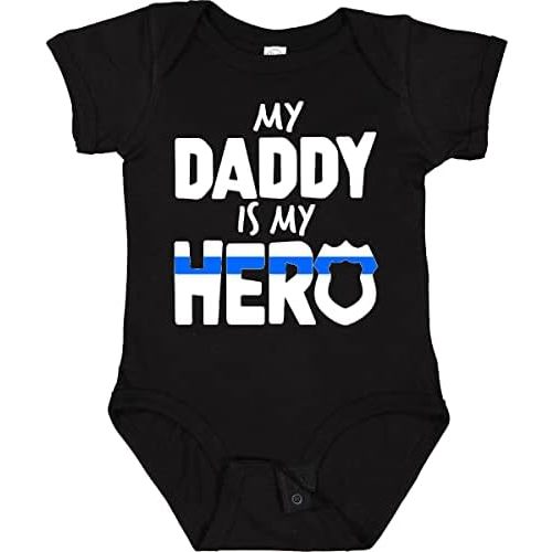 inktastic My Daddy Is My Hero Police Officer Family Baby Bodysuit