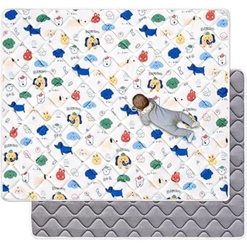 Premium Foam Baby Play Mat 79" X 71", Extra Large Activity Playmats for Babies,Toddlers, Infants, Soft Thicker Sponge Baby Mat for Floor, Play & Tummy Time, Machine Washable for Easy Care