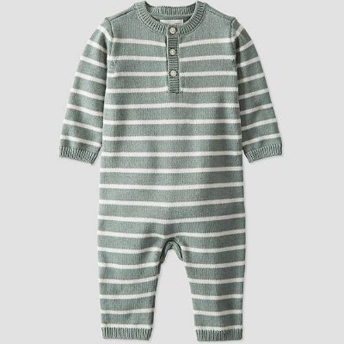 Baby Little Planet by Carter's Organic Cotton Striped Sweater Knit Jumpsuit