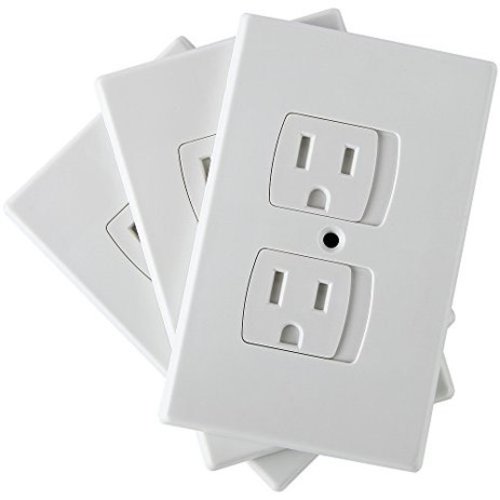Jambini Self-Closing Outlet Covers - An Alternative To Socket Plugs (3 pack)