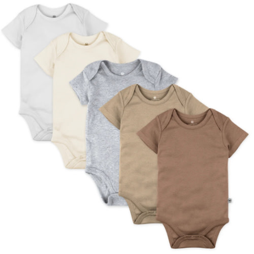 5-Pack Organic Cotton Short Sleeve Bodysuits | Honest Baby Clothing