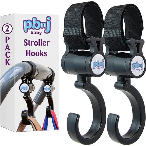 Stroller Hooks 2 Pack Organizer Clip Travel Purse Shopping Diaper Bags