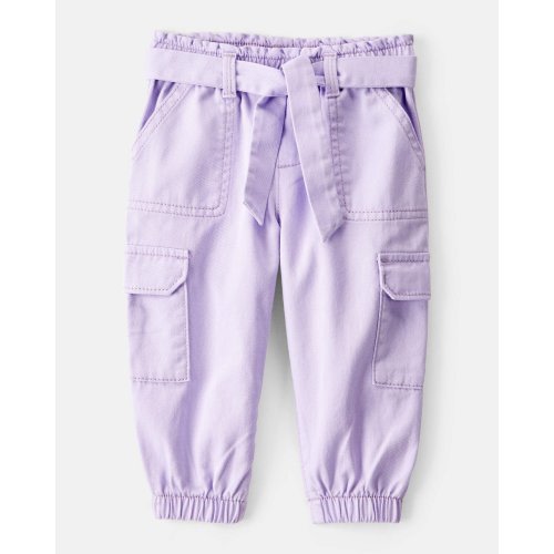 Baby Girl Cotton Cargo Joggers - Purple - Carter's | Carter's