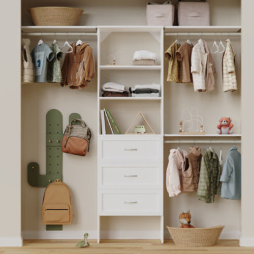 SuiteSymphony 84" W - 120" W Closet System with Drawers | Wayfair