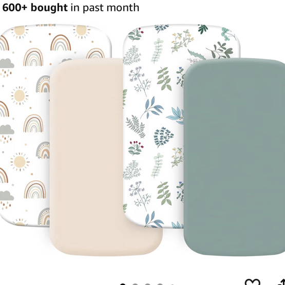 Amazon.com: 4 Pack Bassinet Sheets (19" x 33"), Compatible with Baby Delight, BabyBond, Dream On Me and Most Rectangle Bedside Sleeper Bassinet Mattress, Soft and Skin-Friendly, Mint Green and Color Rainbow