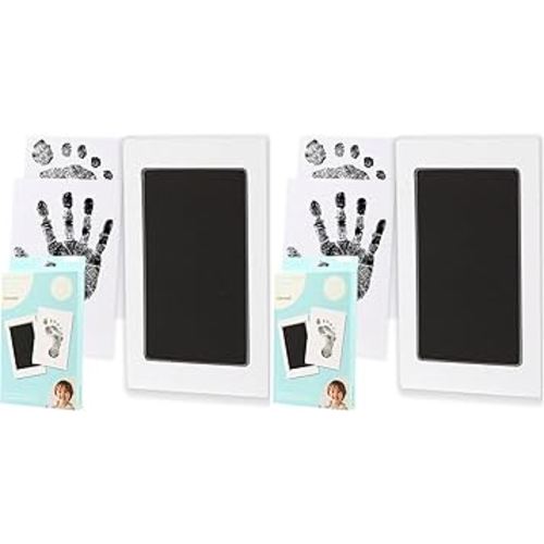Pearhead M/L Clean-Touch Baby Ink Pad, No Mess Inkless Baby Safe Ink, DIY Handprint and Footprint Keepsake, Black, Medium/Large (Pack of 2)