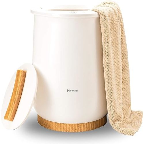 Keenray Towel Warmer, Luxury Towel Warmer Bucket, Large Towel Warmers for Bathroom, Auto Shut Off, Fits Up to Two 40"X70" Oversized Towels, Bathrobes, Blankets, PJ's and More, CL1