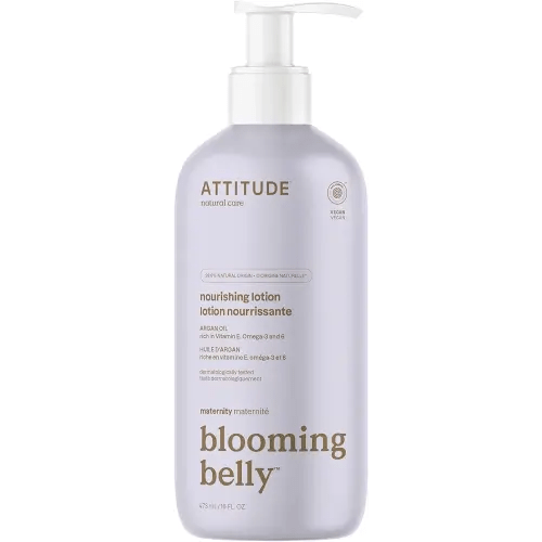 ATTITUDE Pregnancy Nourishing Body Lotion, EWG Verified, Dermatologically Tested, Plant and Mineral-Based, Vegan Maternity Products, Argan Oil, 16 Fl Oz