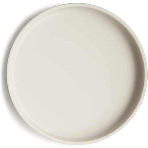 mushie Classic Silicone Suction Plate | BPA-Free Non-Slip Design (Ivory)