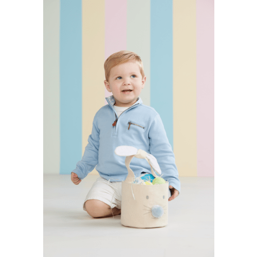 Blue Toddler Quarter Zip | Mud Pie