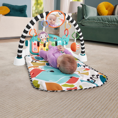 Fisher Price Glow and Grow Kick & Play Gym - Blue