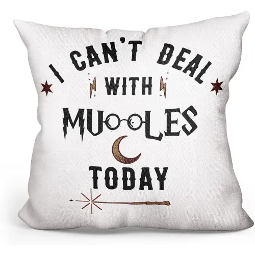 Tuilia 18x18 Inch Funny Library Quotes Canvas Throw Pillow Cover Cushion Case Home Office Decor Gifts Brown Letter Print