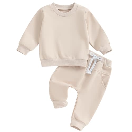 Tiaham Baby Boy Clothes Girl Outfits Fashion Sweatshirt Sweat Pant Kids Toddler Tops Pant Sets