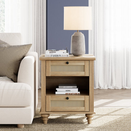 Alcott Hill® Bibbee Solid + Manufactured Wood Nightstand & Reviews | Wayfair
