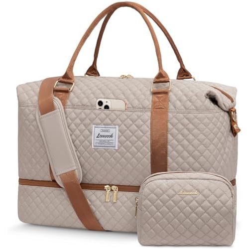 LOVEVOOK Travel Duffle Bag,Weekender Bags for Women with Shoe Compartment,Carry on Overnight Bag with Toiletry Bag,Gym Duffel Bag with Wet Pocket, Hospital Bags for Labor and Delivery