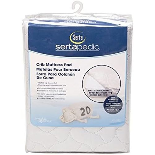 Serta Sertapedic Crib Mattress Pad, White