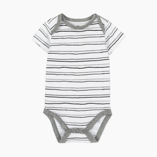 Honest Baby Clothing 5-Pack Organic Cotton Short Sleeve Bodysuit - Pattern Play, 3-6M, 5