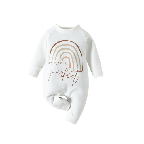 eileial Baby Sleepwear Onesie Toddlers and Baby Boys' Loose-Fit Polyester Footed Pajamas,White 12-18 Months