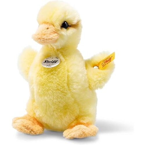 Steiff USA Yellow Pilla Duckling Plush Toy, 5.5” x 5.1” x 3.5” – Cuddly Duck Toy, Airbrushed Accents (73335), Miniature
