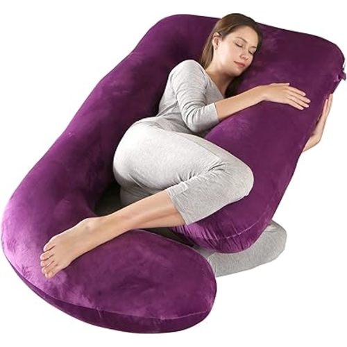 BATTOP Pregnancy Pillows for Sleeping,Full Body Pillow for Pregnancy Women with Removable Cover,Support for Back,HIPS,Legs,Belly,Must Have Maternity Pillow