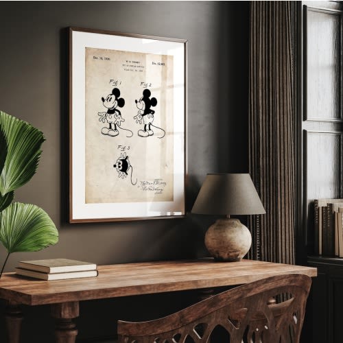 Playroom Decor, Kids Wall Art, Nursery Poster, Children’s Room Prints, Mickey Mouse 1929 Patent Print